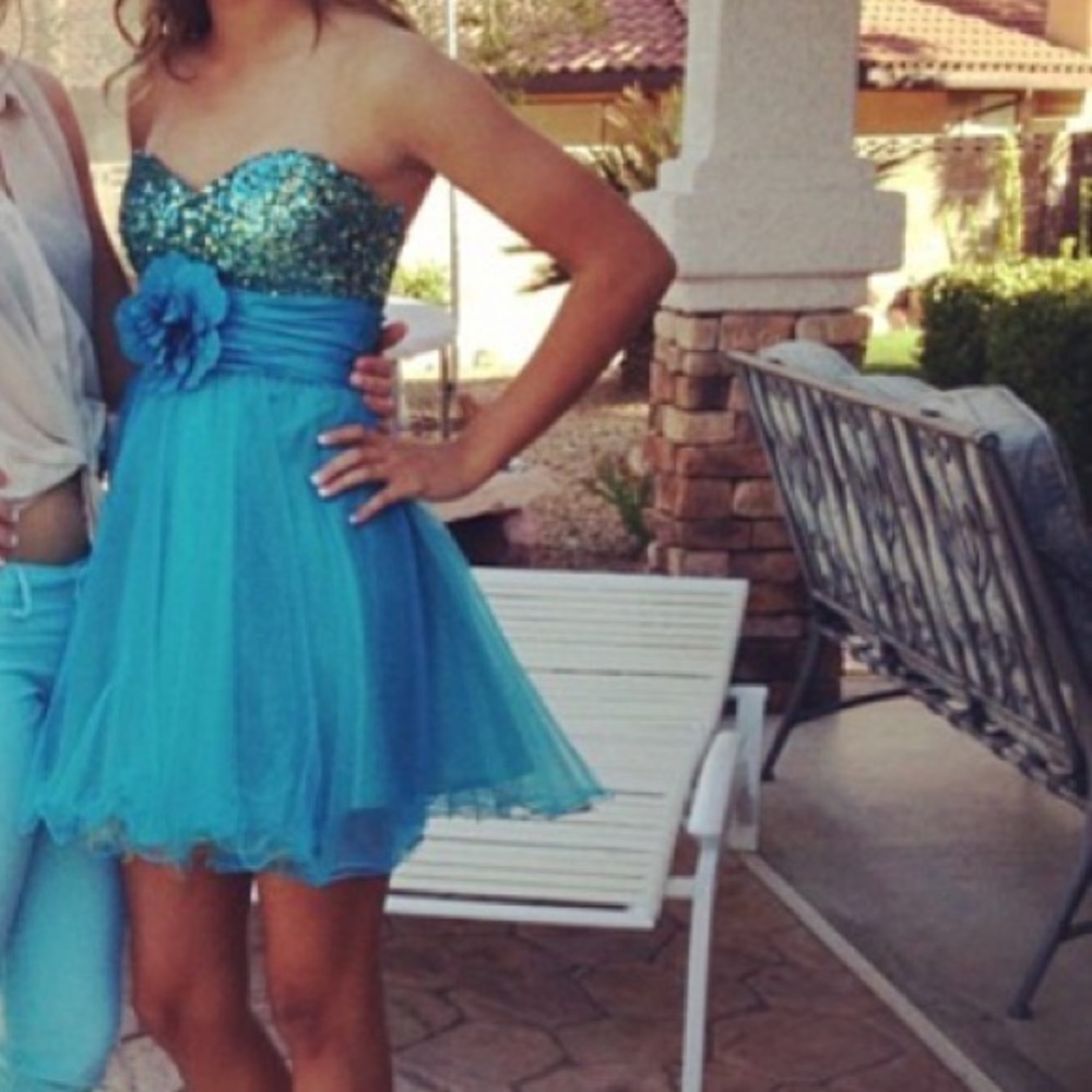 Blue homecoming dress